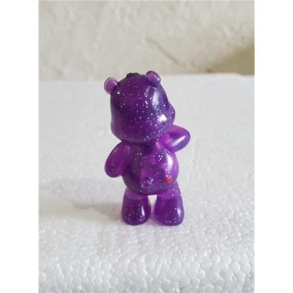 Care Bears Share Bear Series 2 Glitter Edition Collectible Mini Figure Purple 2 - Picture 5 of 6